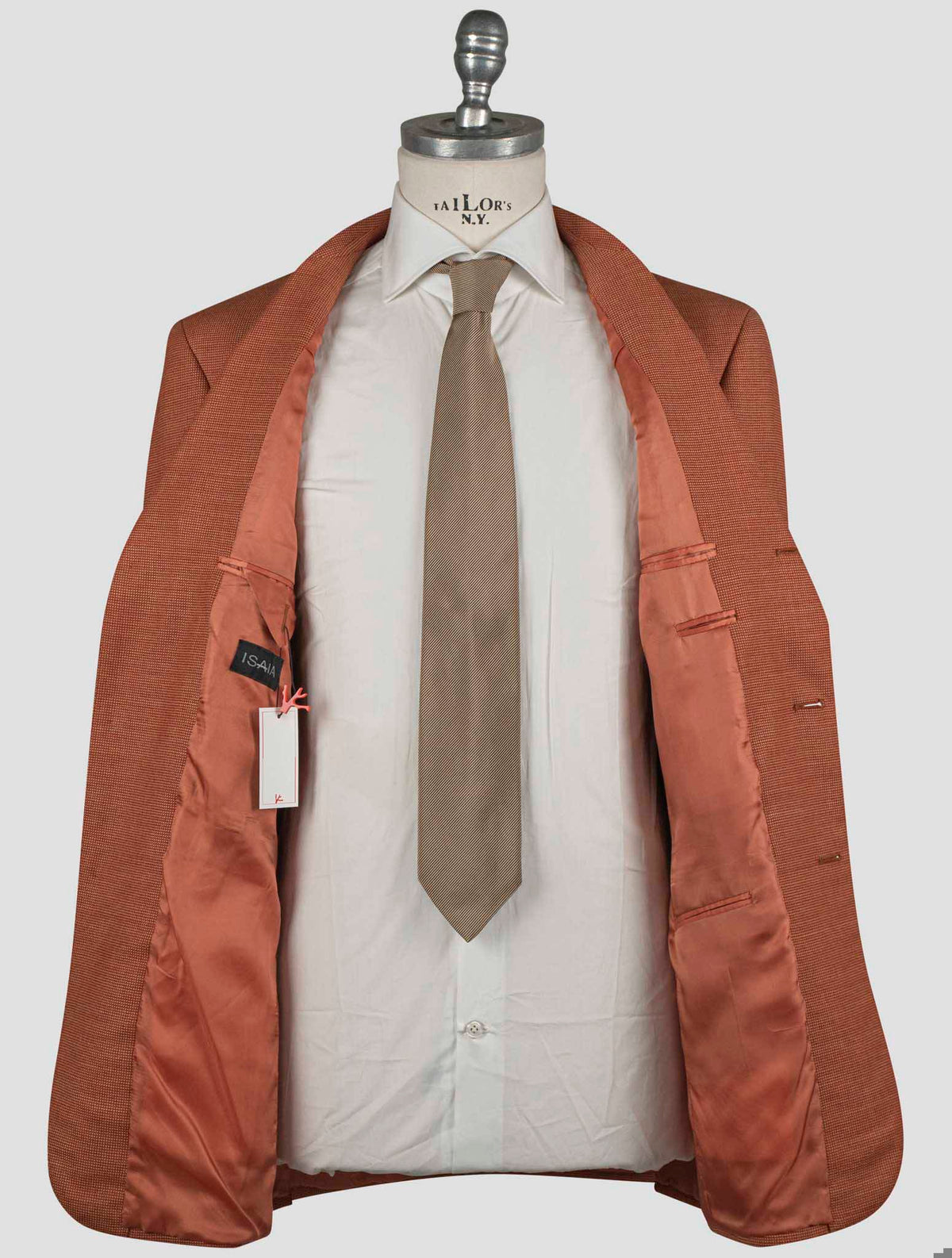 Isaia Orange Wool Blazer