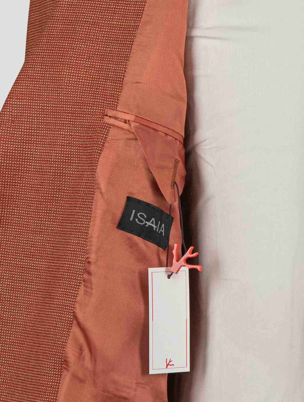 Isaia Orange Wool Blazer