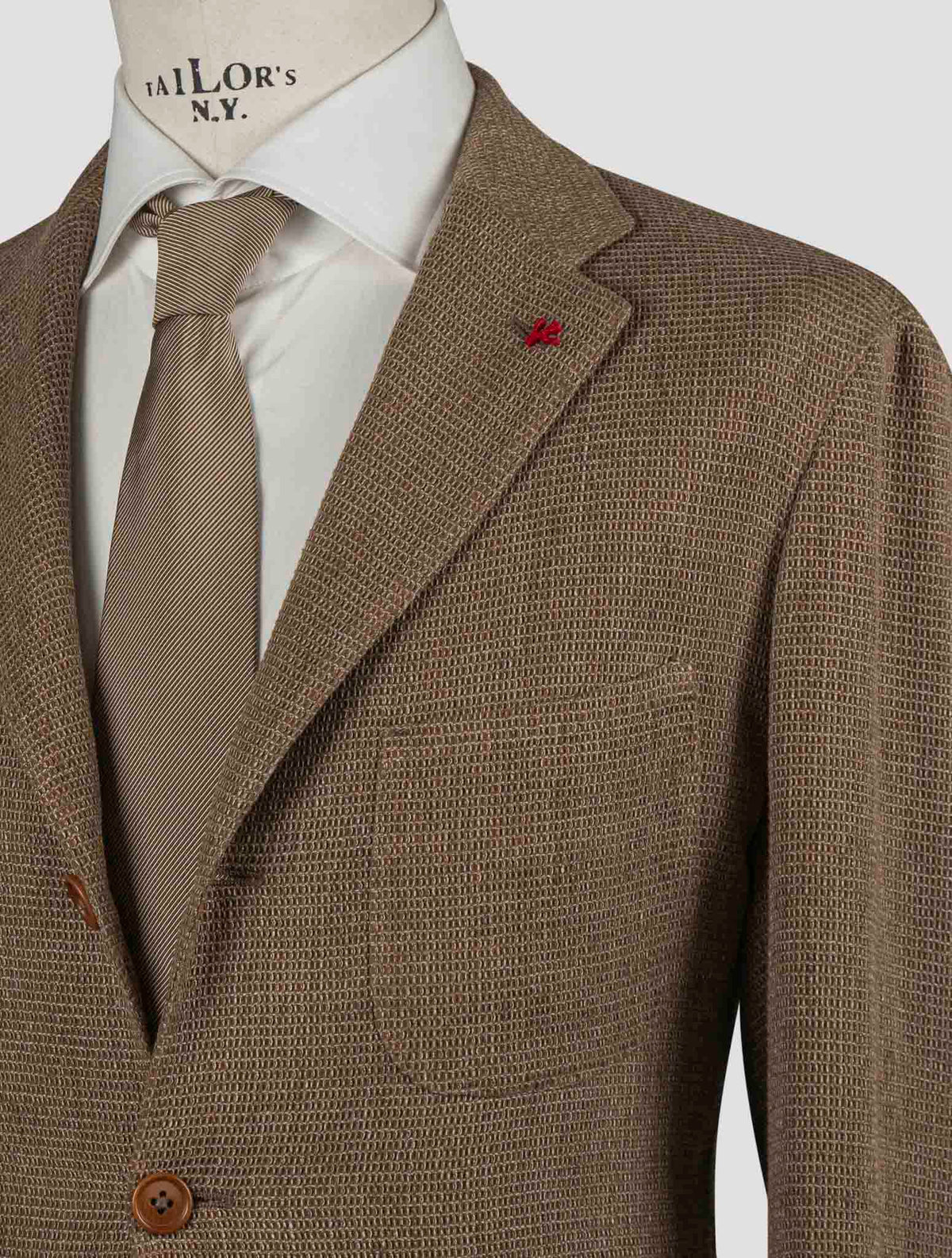 Isaia Beige Linen Blazer