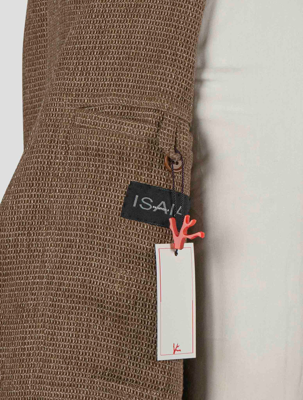 Isaia Beige Linen Blazer