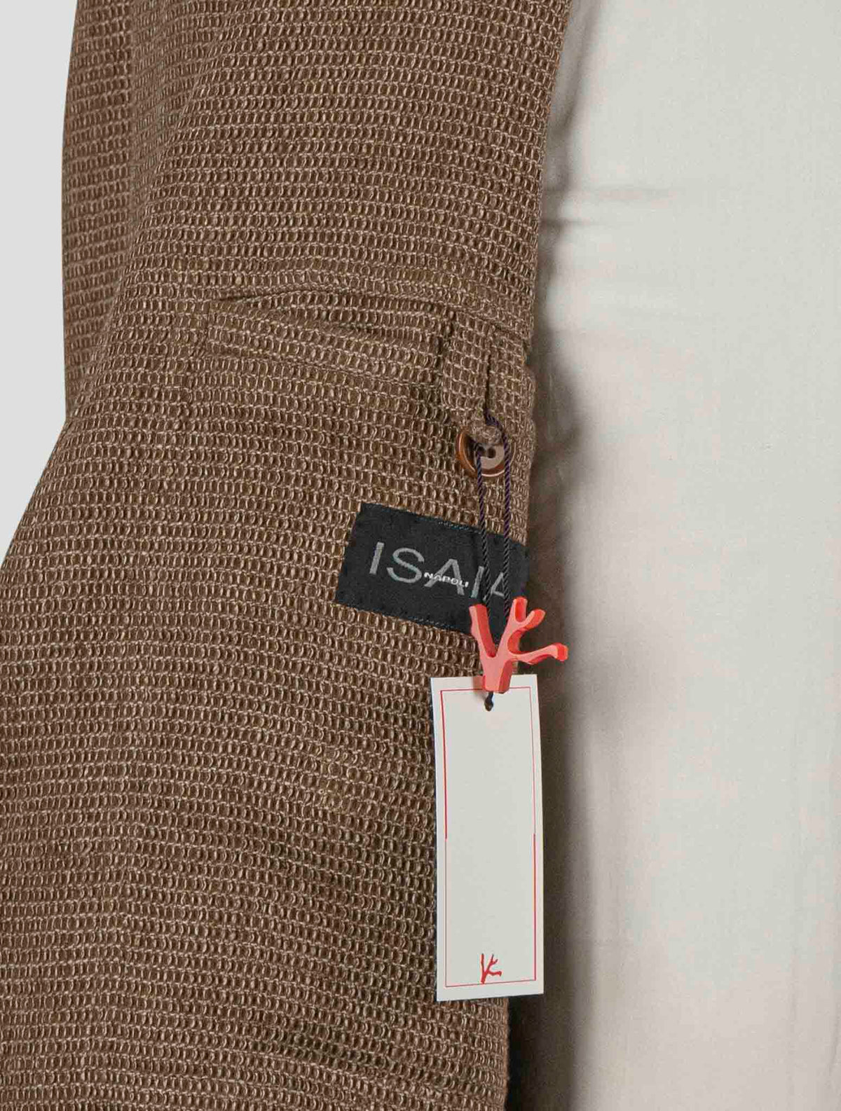 Isaia Beige Linen Blazer