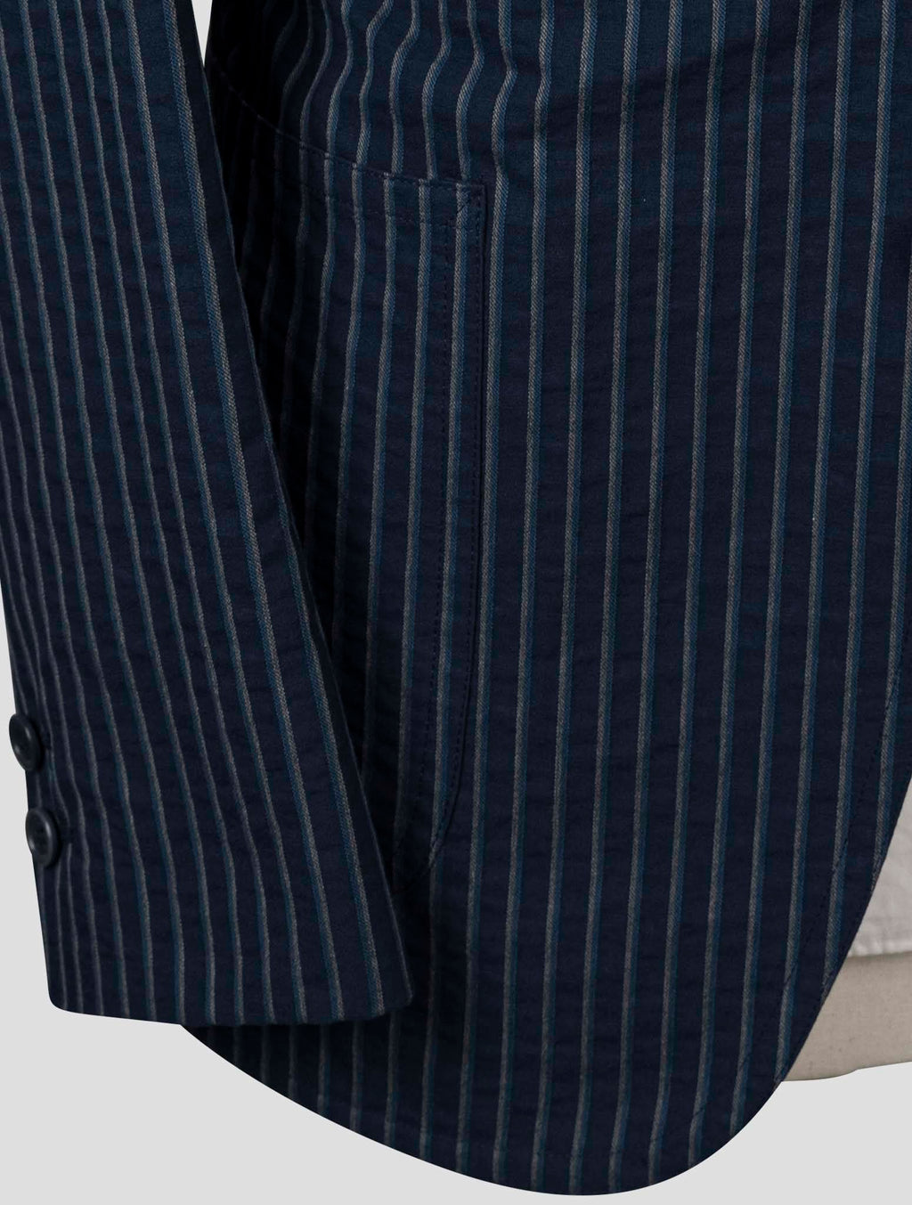 Isaia Blue Cotton Blazer