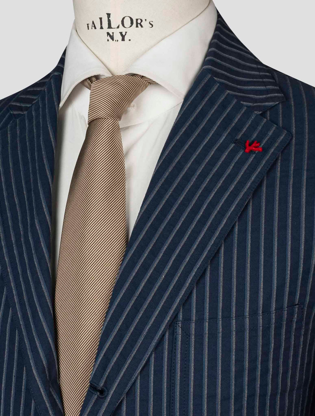 Isaia Blue Cotton Blazer