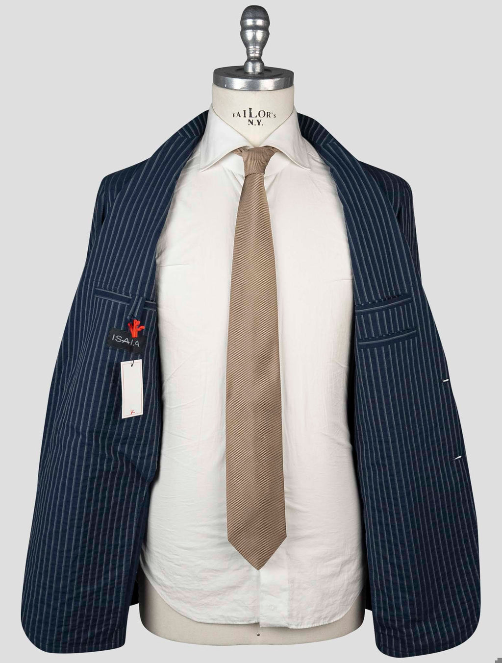 Isaia Blue Cotton Blazer
