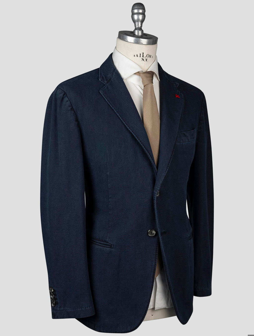 Isaia Isaia Blue Cotton Blazer Blue 001