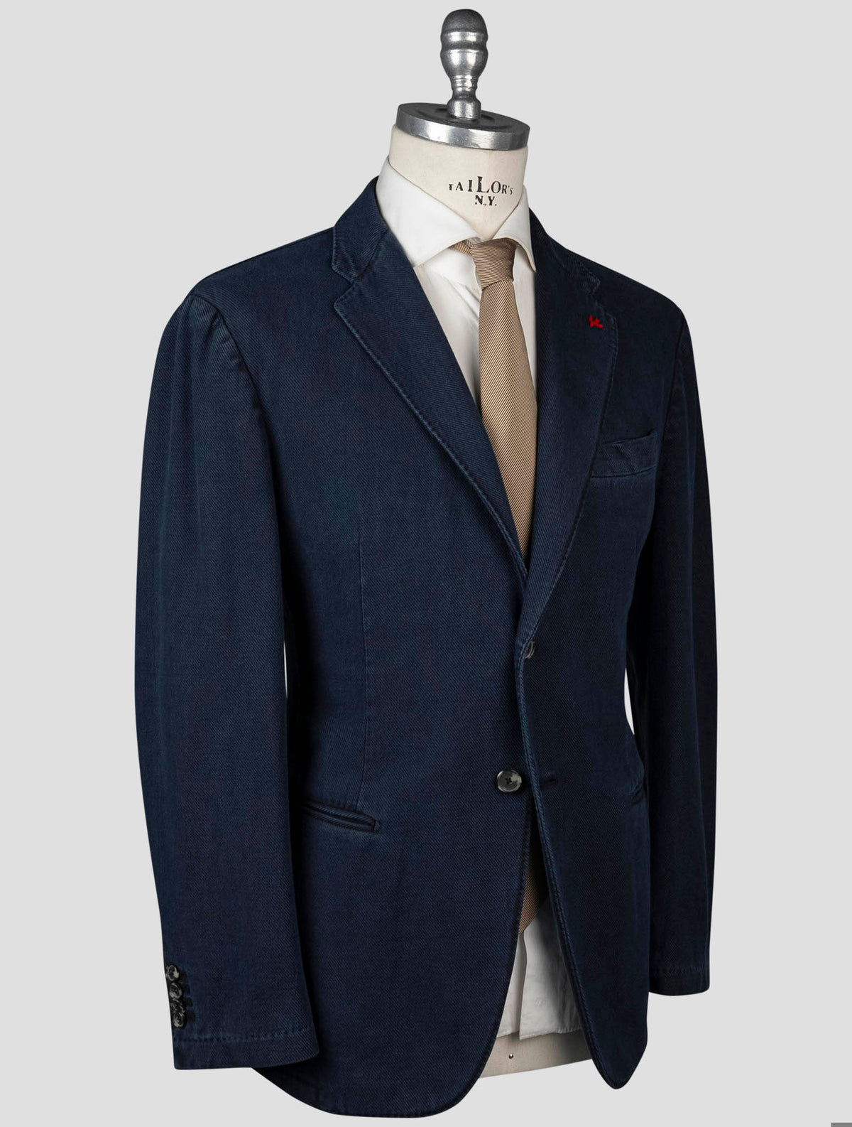 Isaia Isaia Blue Cotton Blazer Blue 001