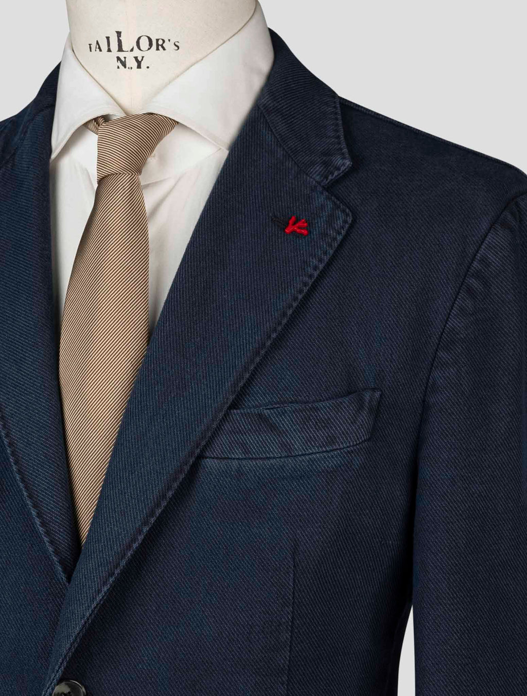 Isaia Blue Cotton Blazer