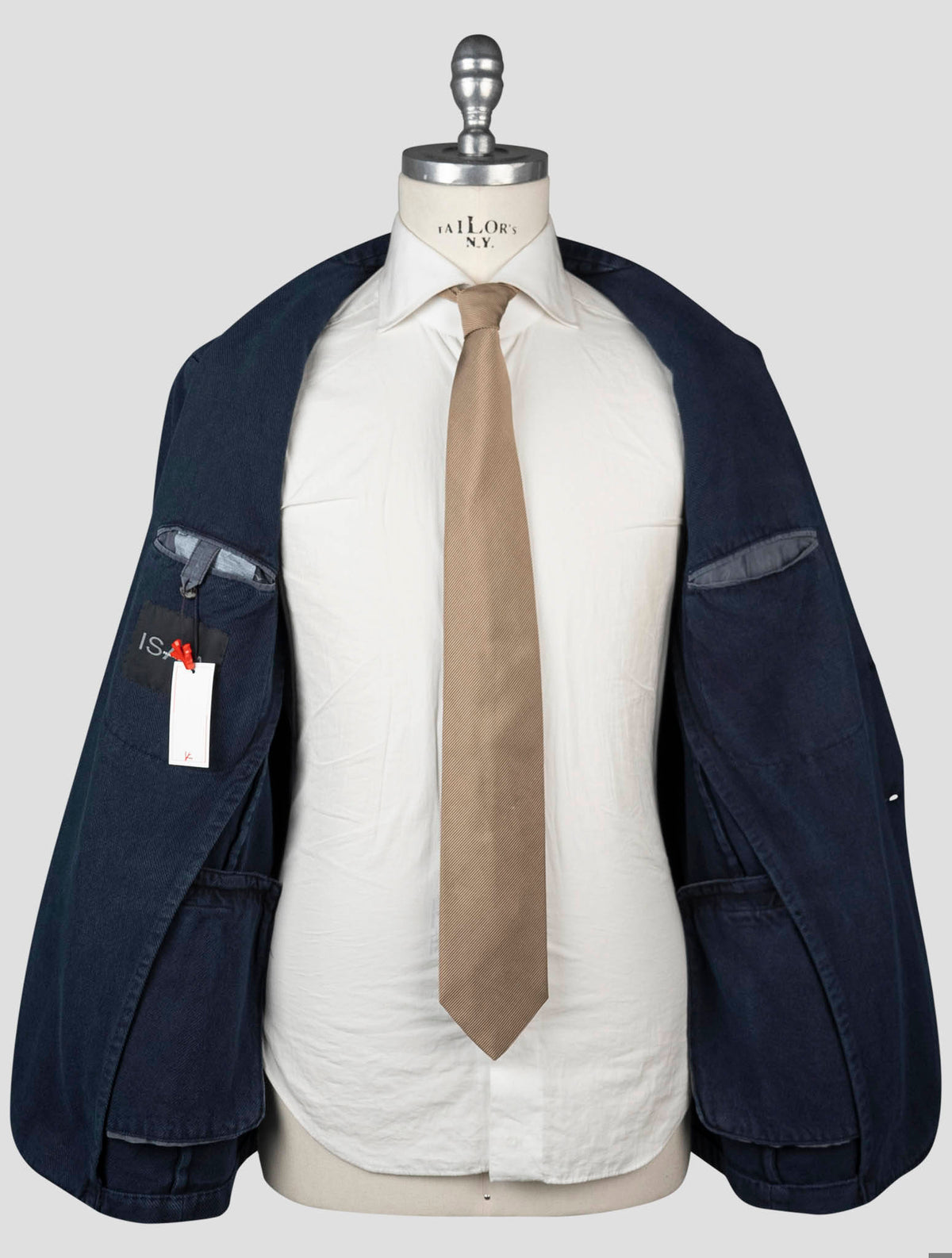 Isaia Blue Cotton Blazer