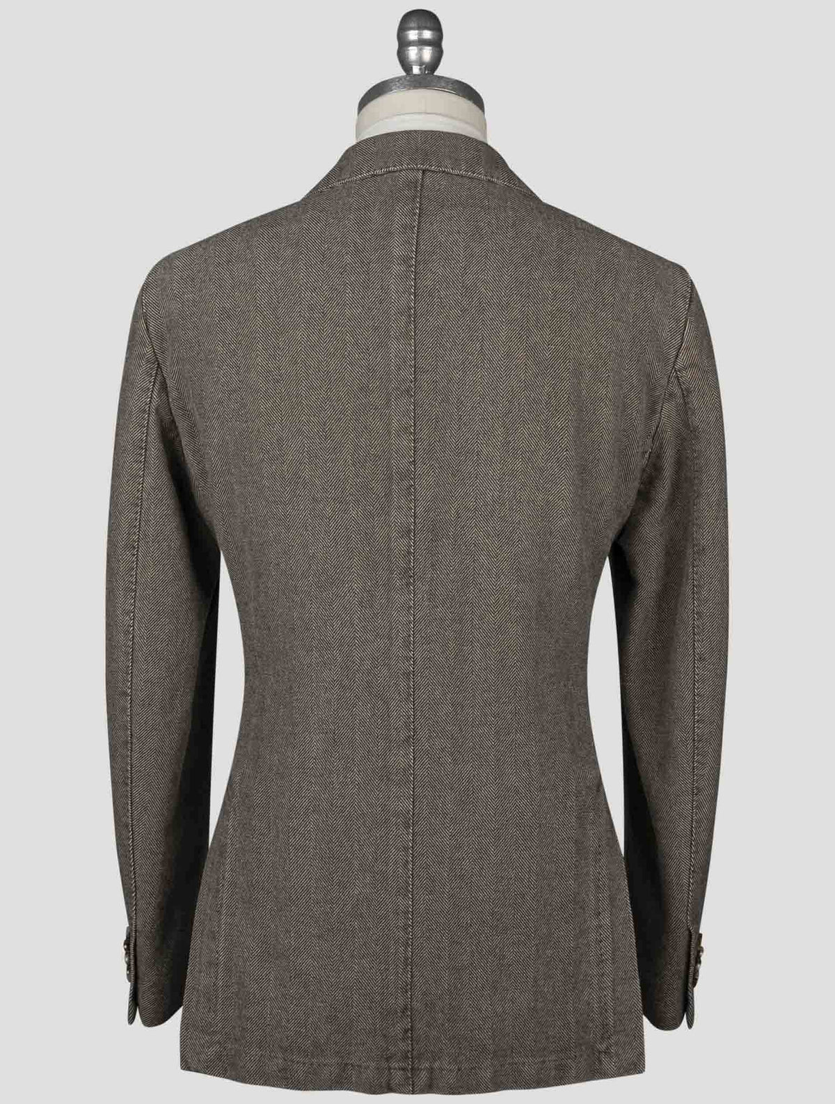 Isaia Brown Cotton Blazer