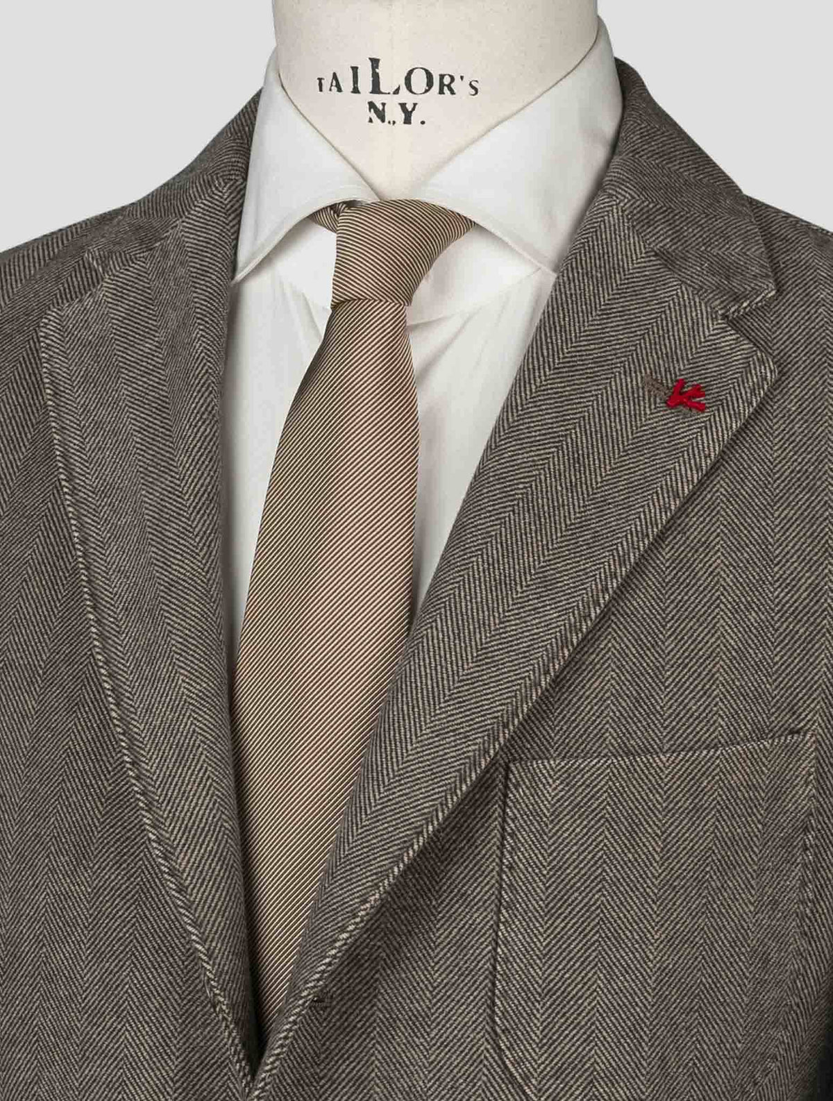 Isaia Brown Cotton Blazer