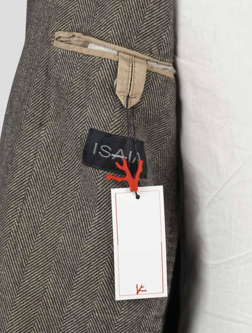 Isaia Brown Cotton Blazer