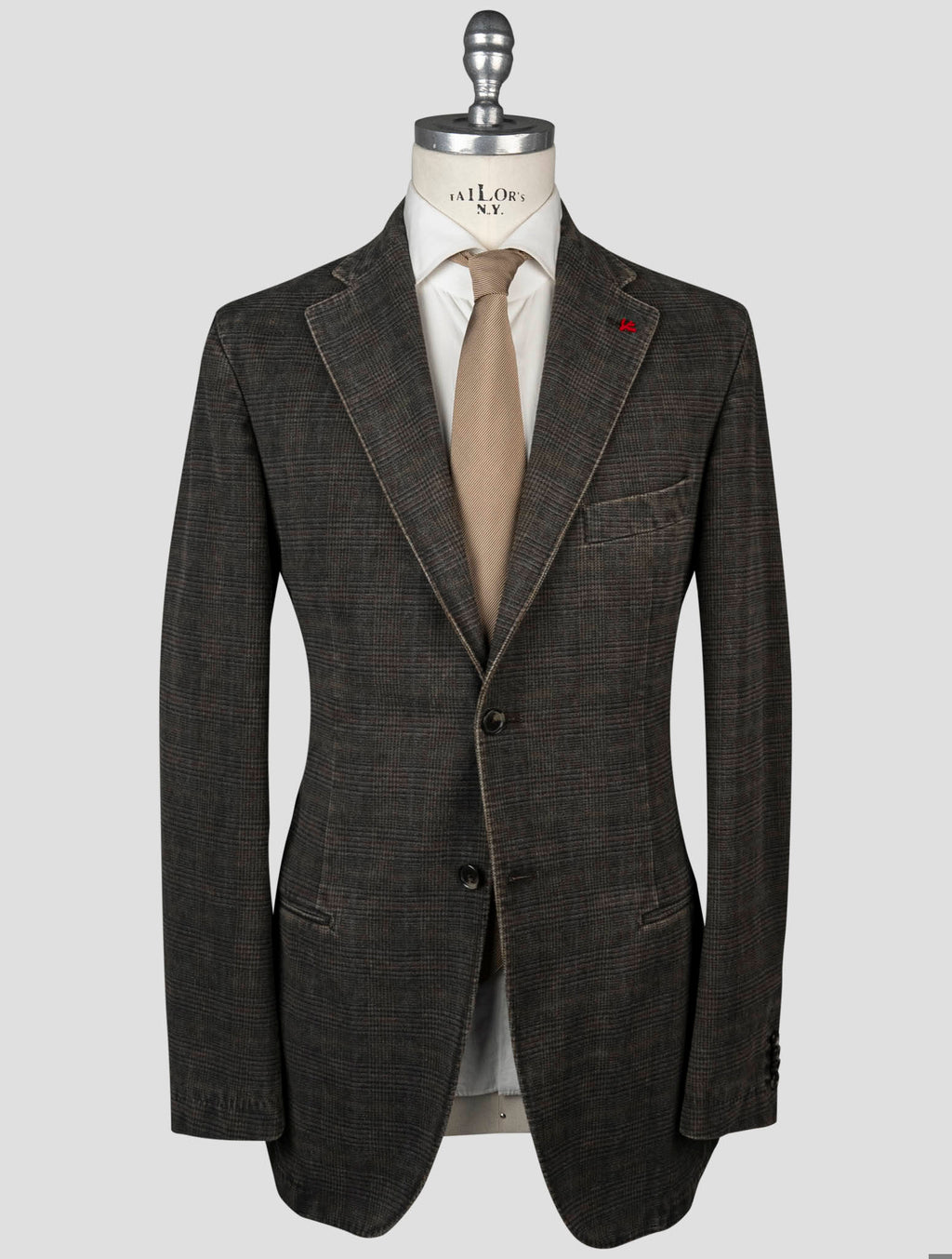 Isaia Brown Cotton Blazer