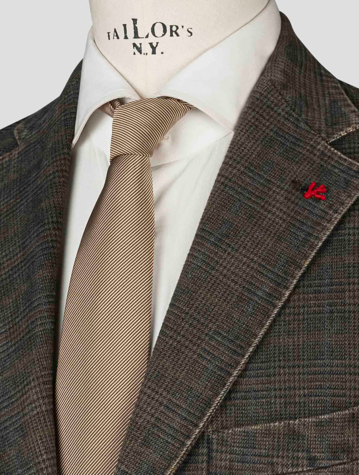Isaia Brown Cotton Blazer