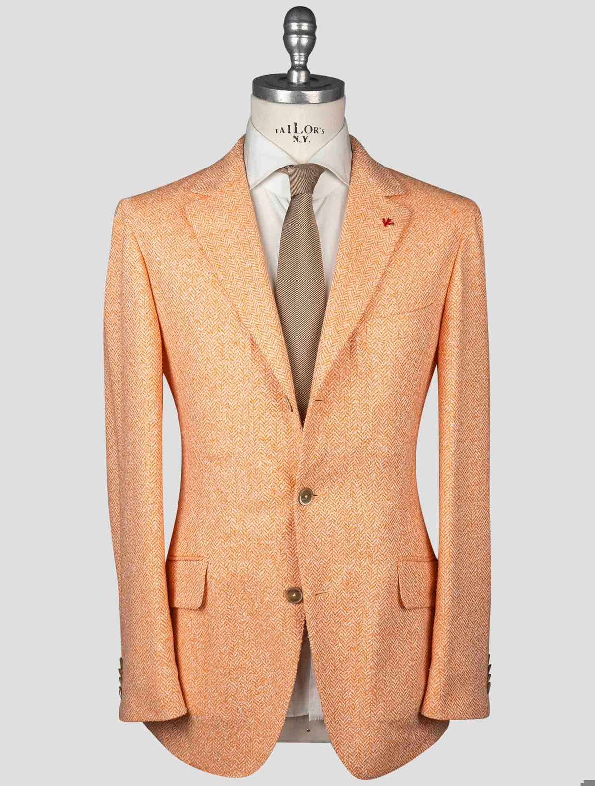 Isaia Orange Silk Blazer