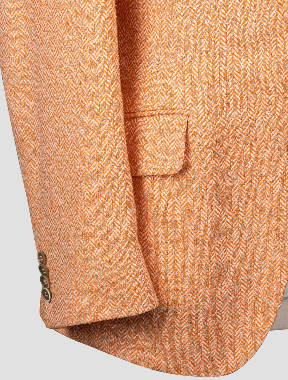 Isaia Orange Silk Blazer