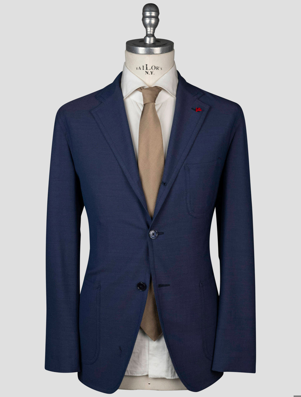 Isaia Blue Virgin Wool Blazer