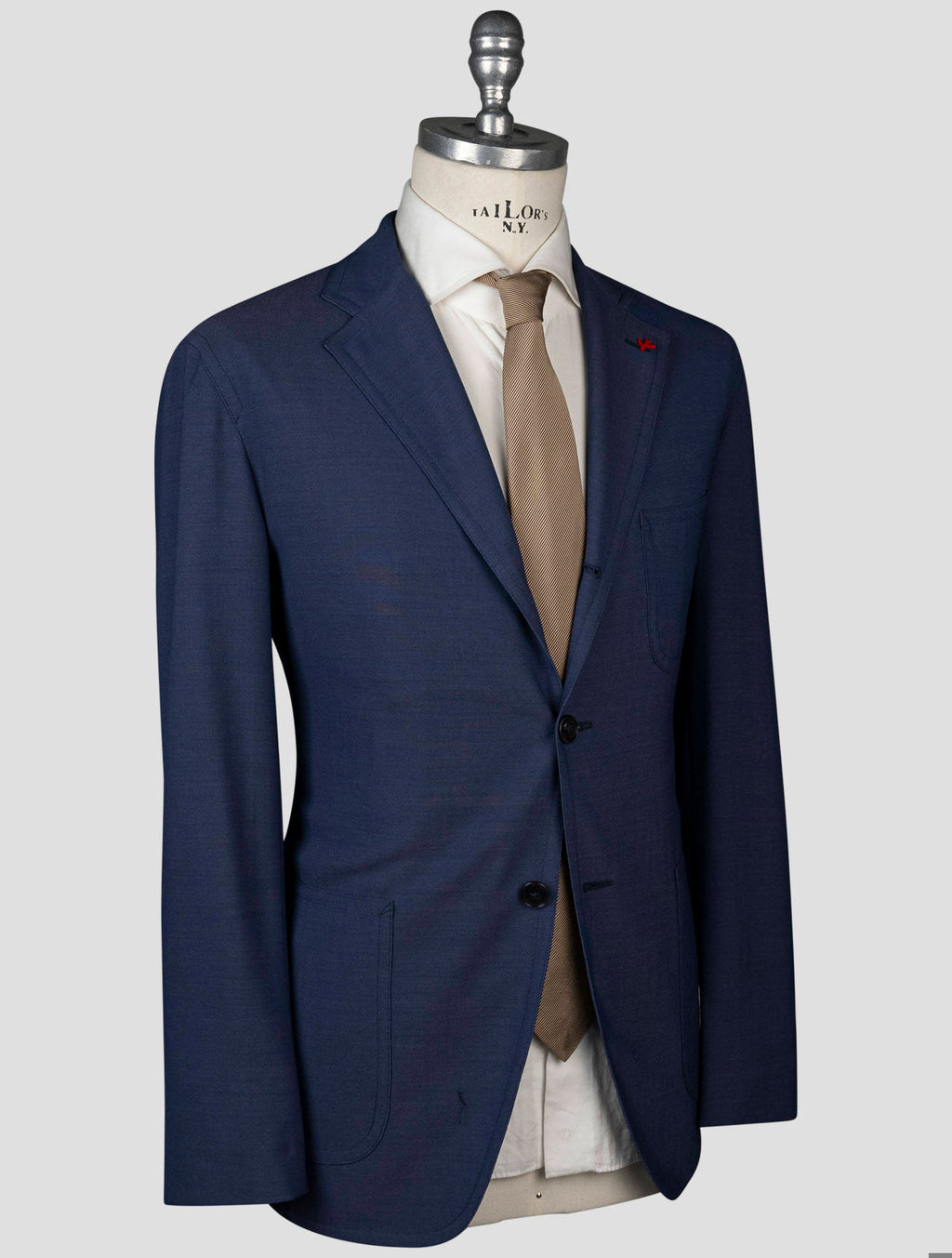 Isaia Isaia Blue Virgin Wool Blazer Blue 001