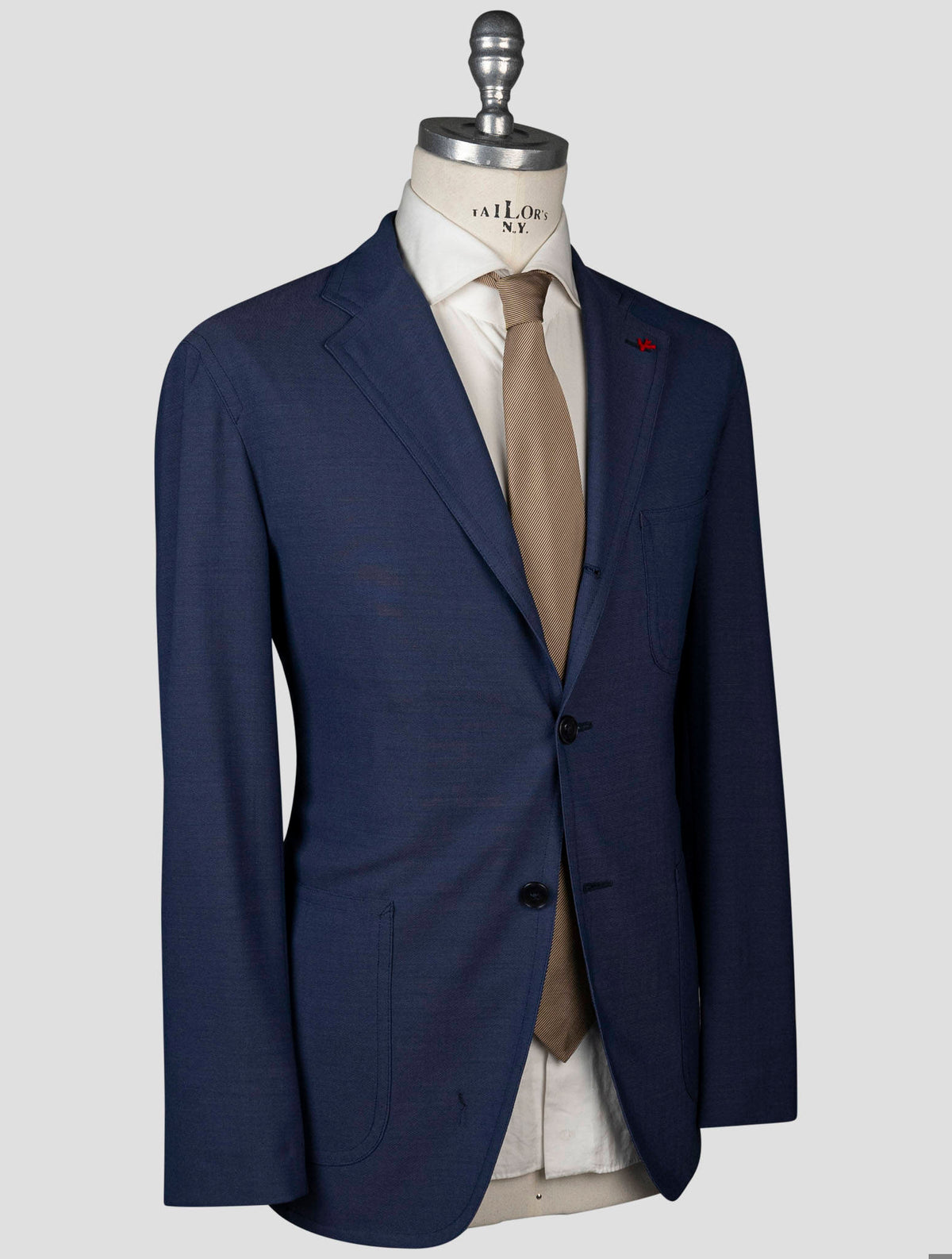 Isaia Isaia Blue Virgin Wool Blazer Blue 001