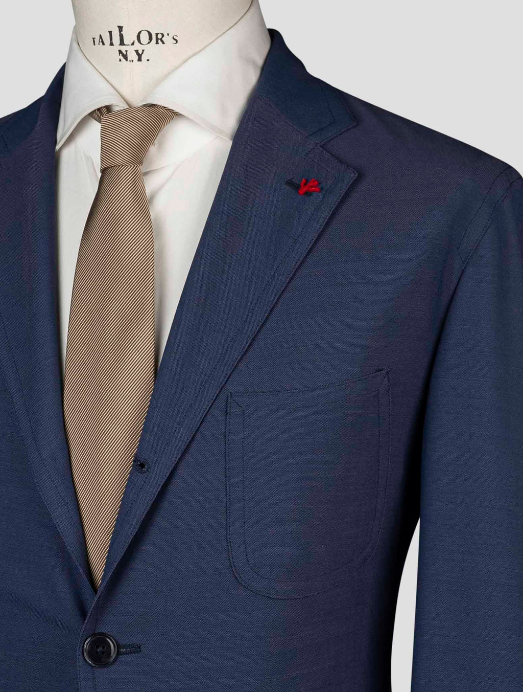 Isaia Blue Virgin Wool Blazer