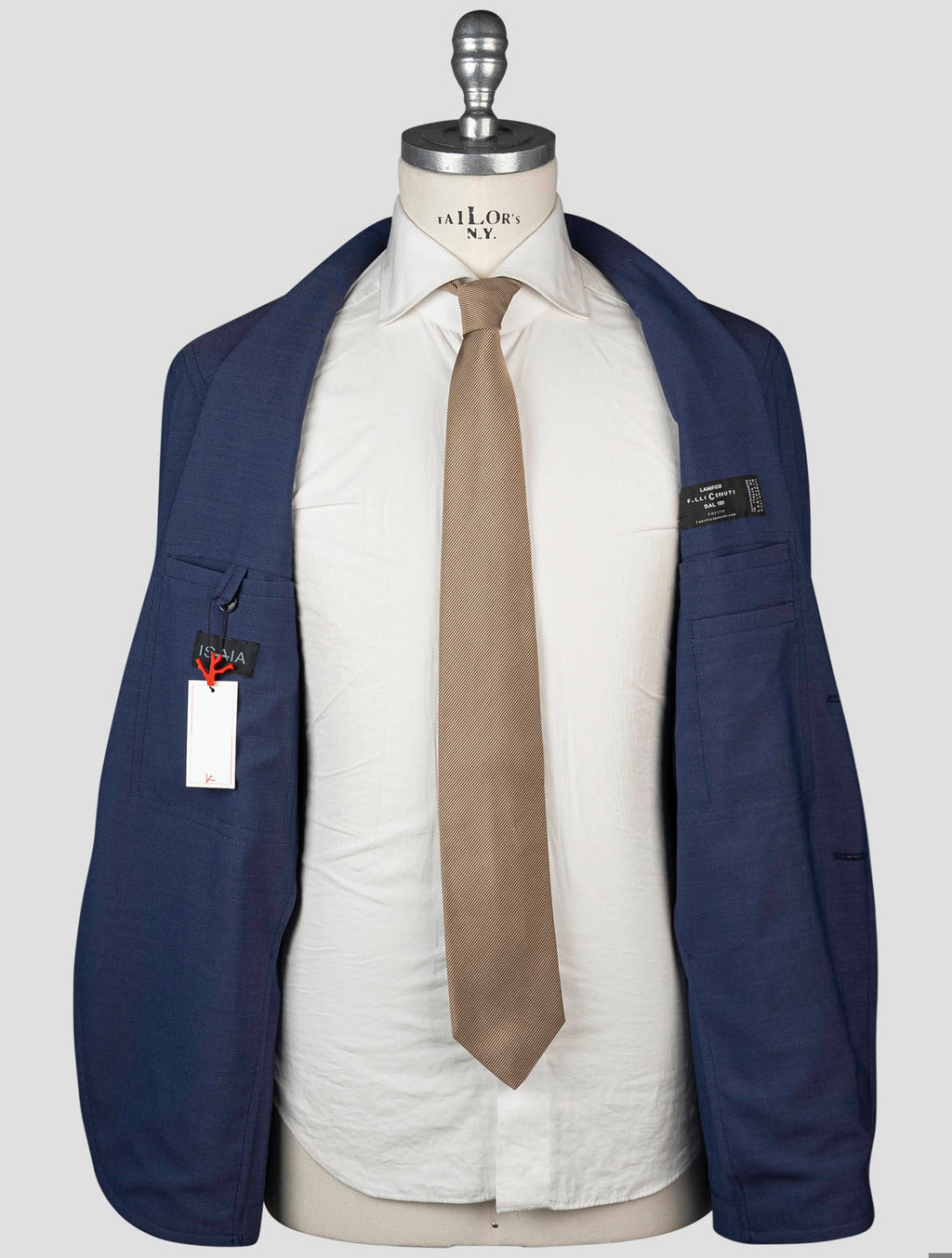 Isaia Blue Virgin Wool Blazer