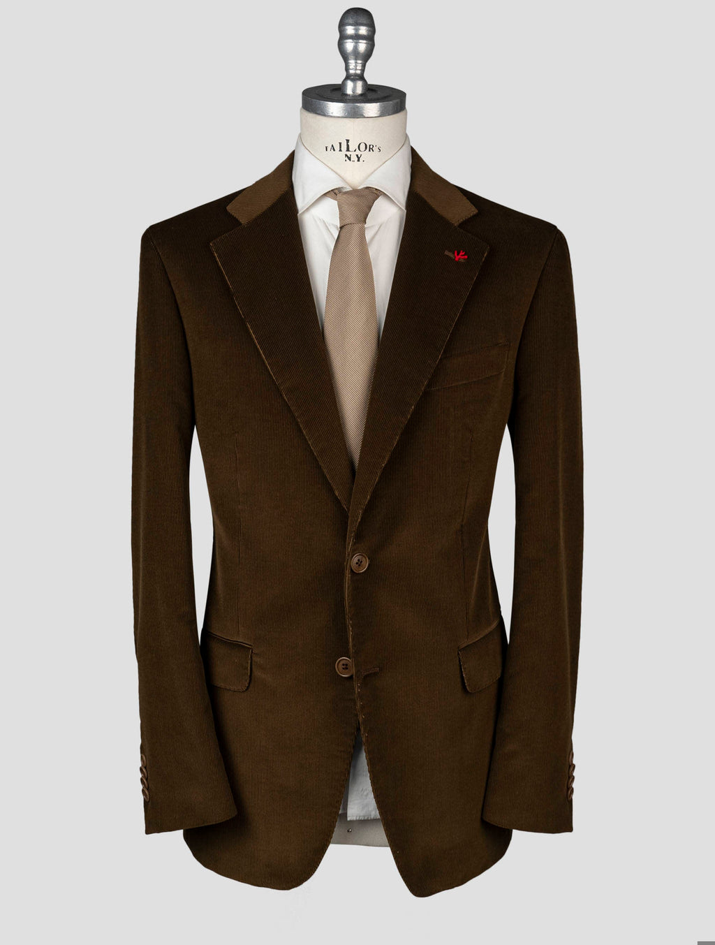 Isaia Brown Cotton Blazer