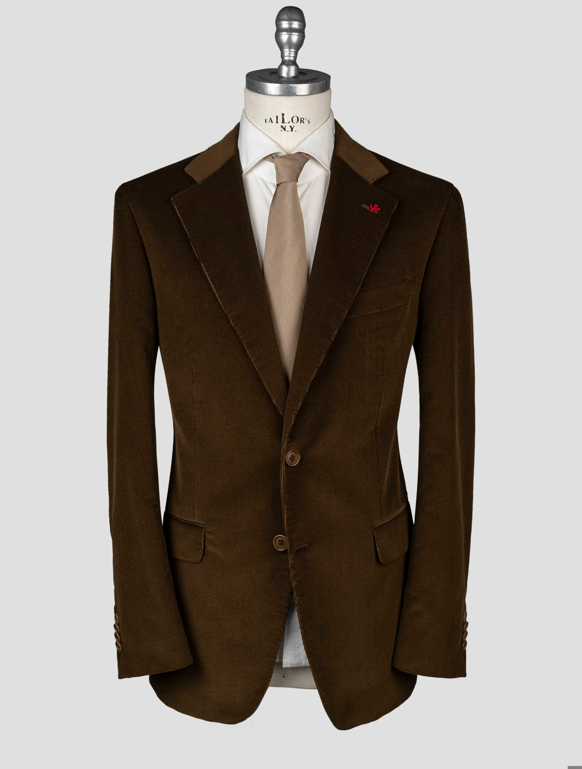 Isaia Brown Cotton Blazer