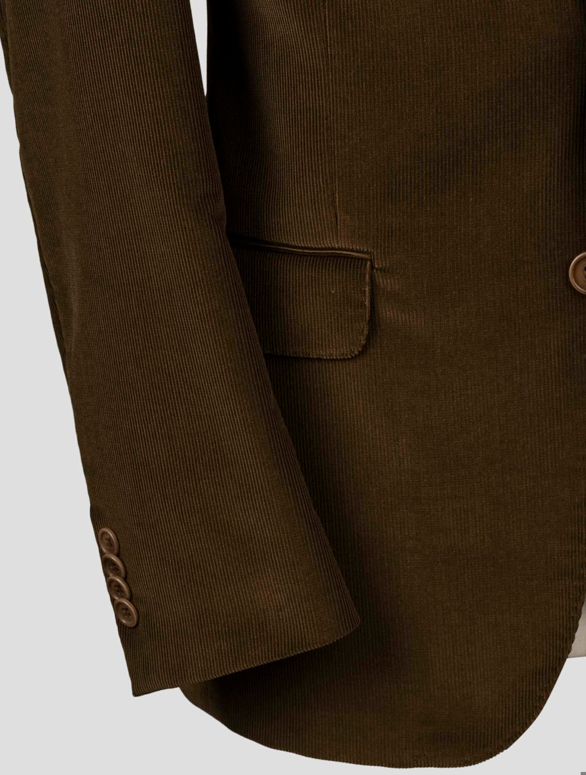 Isaia Brown Cotton Blazer