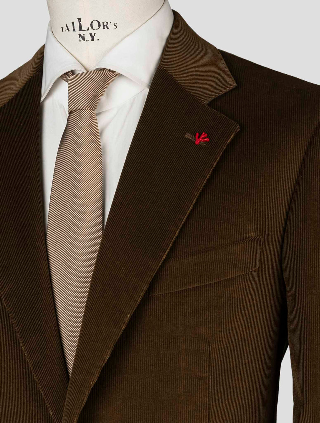 Isaia Brown Cotton Blazer
