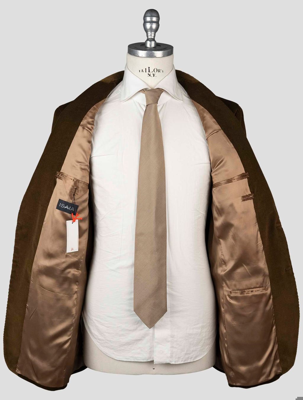 Isaia Brown Cotton Blazer