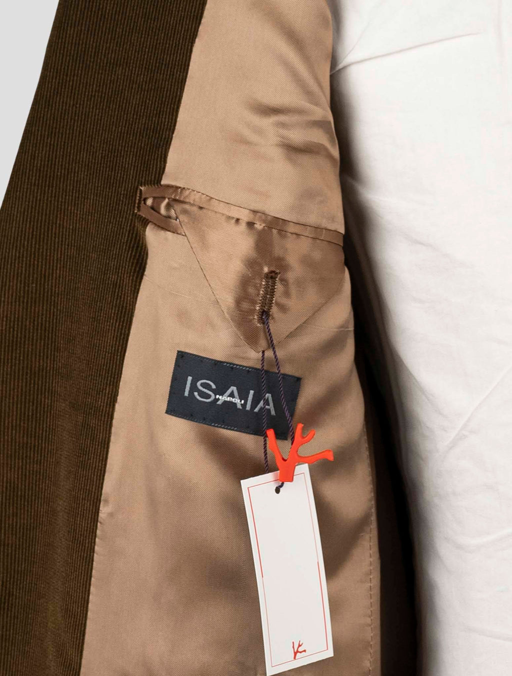Isaia Brown Cotton Blazer