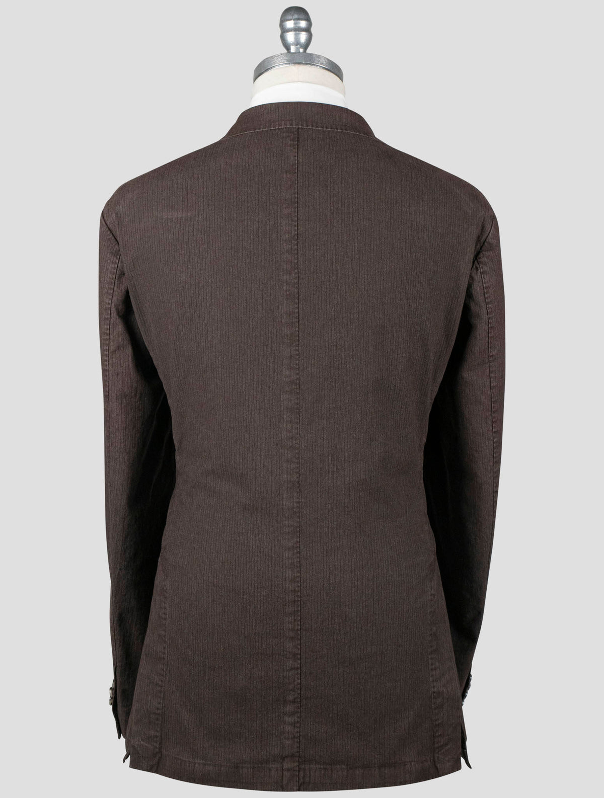 Isaia Brown Cotton Wool Ea Blazer