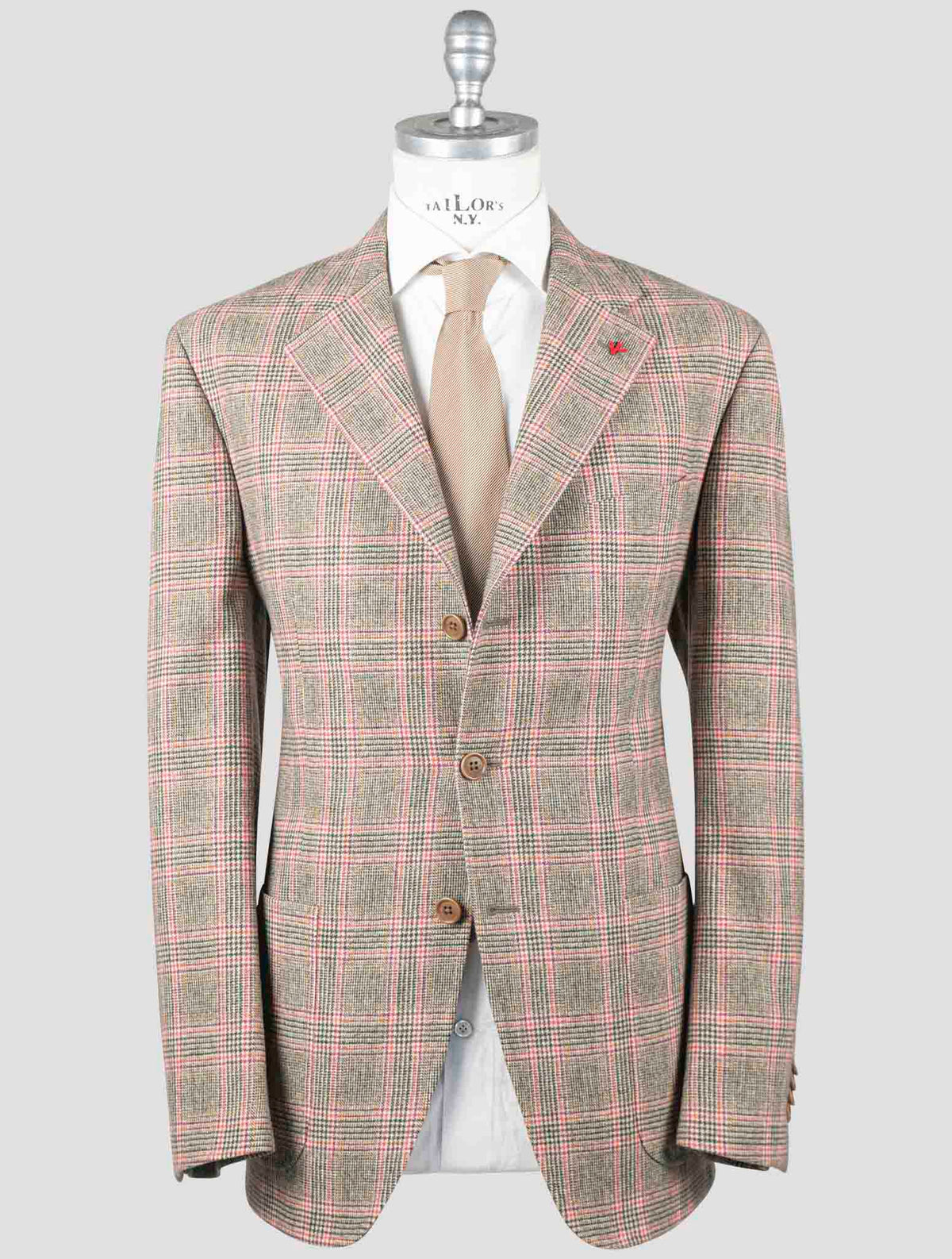 Isaia Multicolor Wool Cashmere Blazer
