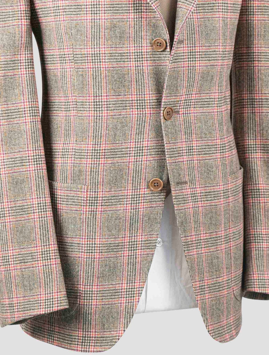 Isaia Multicolor Wool Cashmere Blazer