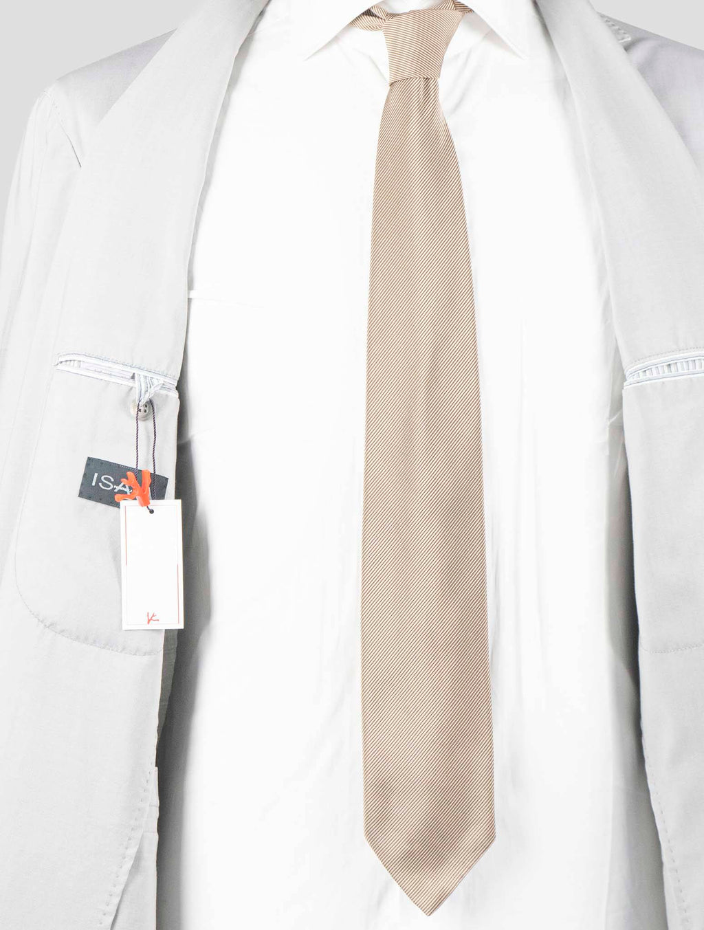 Isaia Gray Wool Ea Blazer
