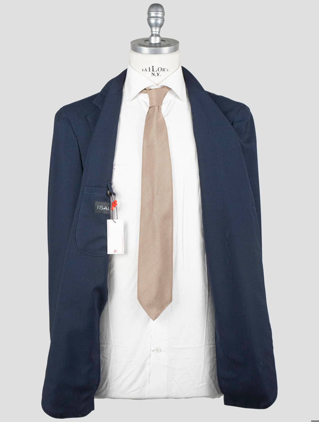 Isaia Dark Blue Virgin Wool Blazer