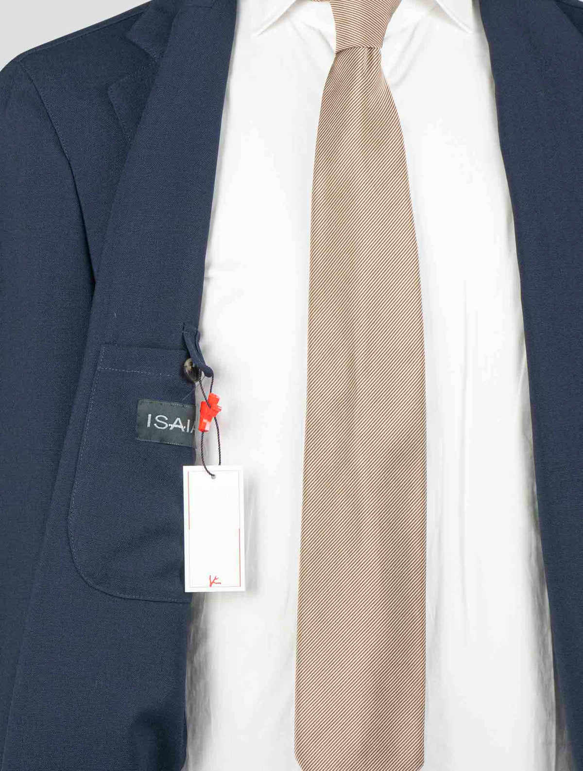 Isaia Dark Blue Virgin Wool Blazer