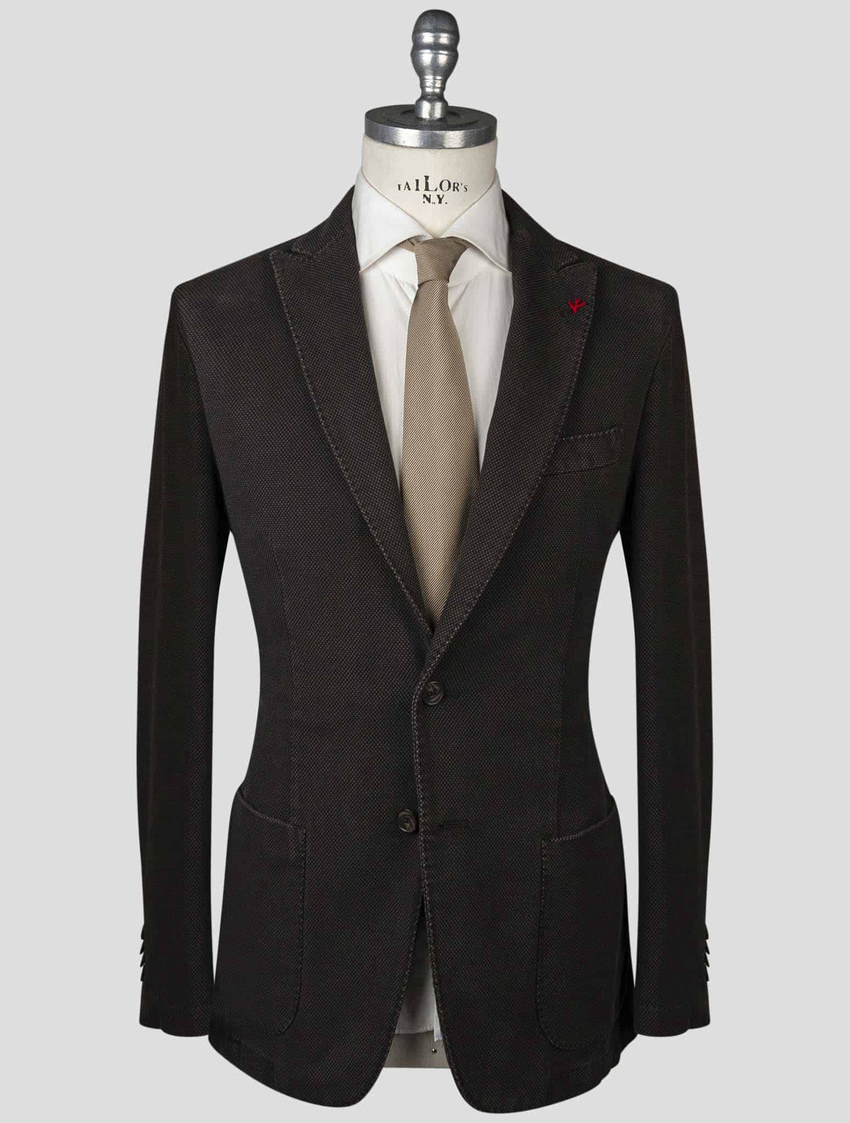 Isaia Brown Cotton Blazer