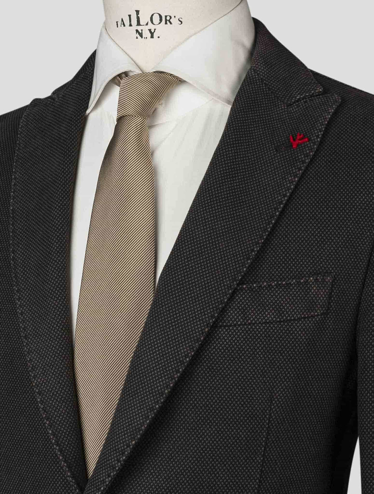 Isaia Brown Cotton Blazer