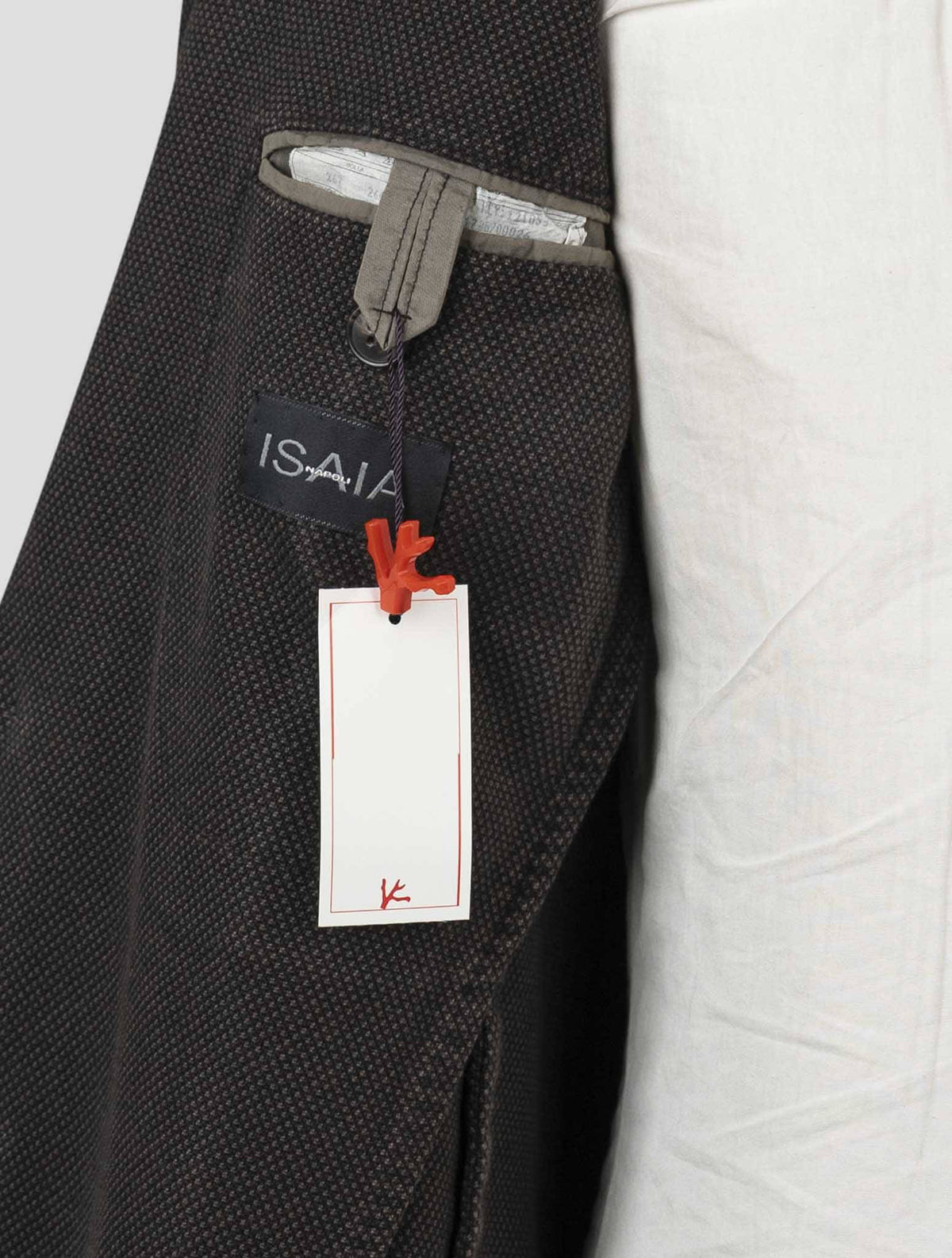 Isaia Brown Cotton Blazer