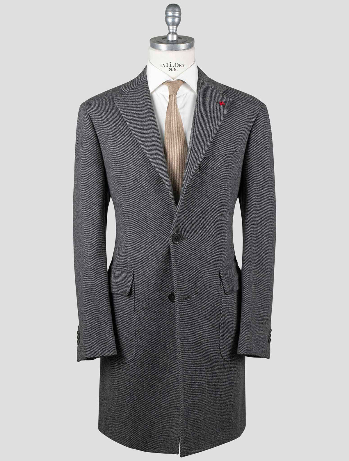 Isaia Isaia Gray Virgin Wool Overcoat Gray 000
