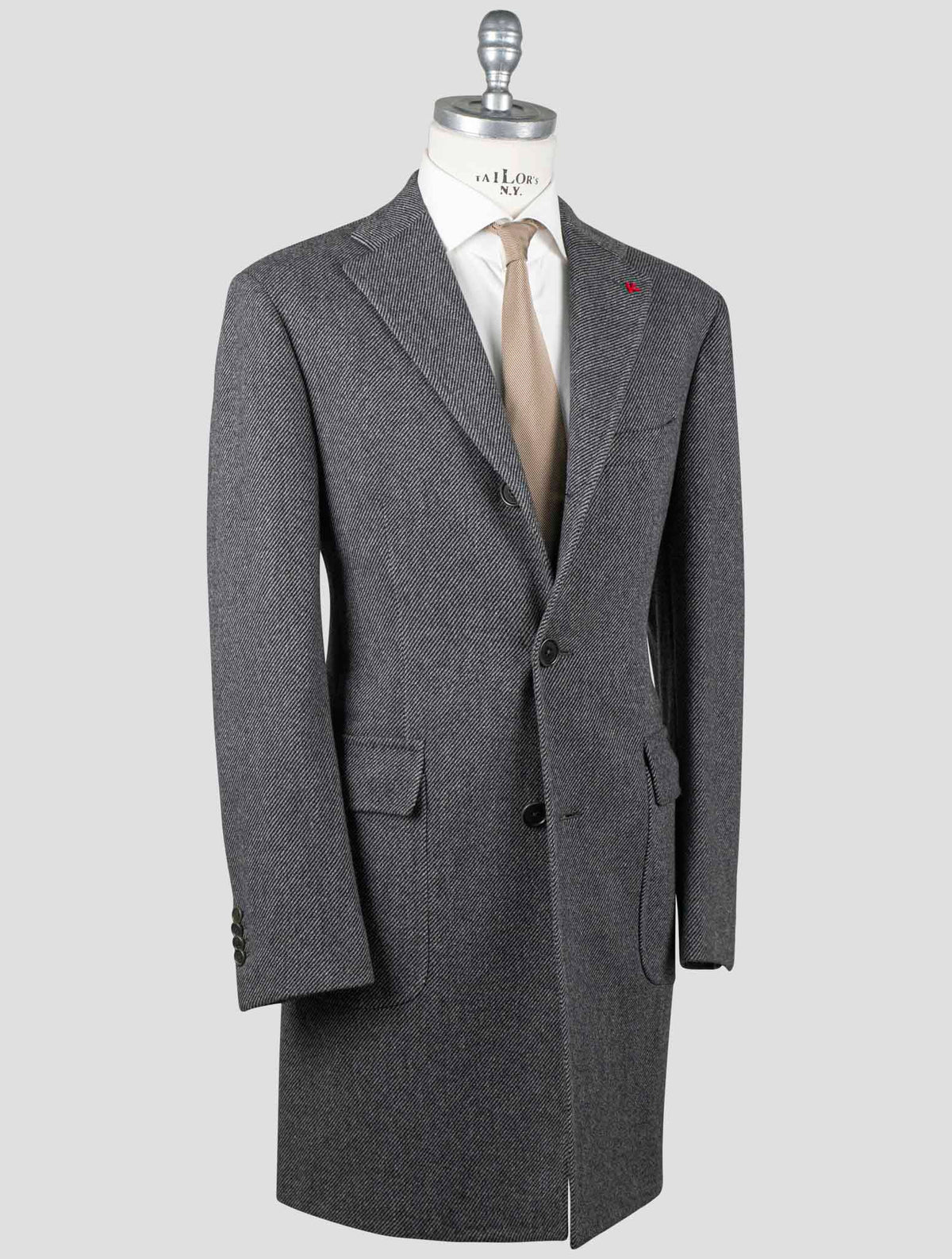 Isaia Isaia Gray Virgin Wool Overcoat Gray 001