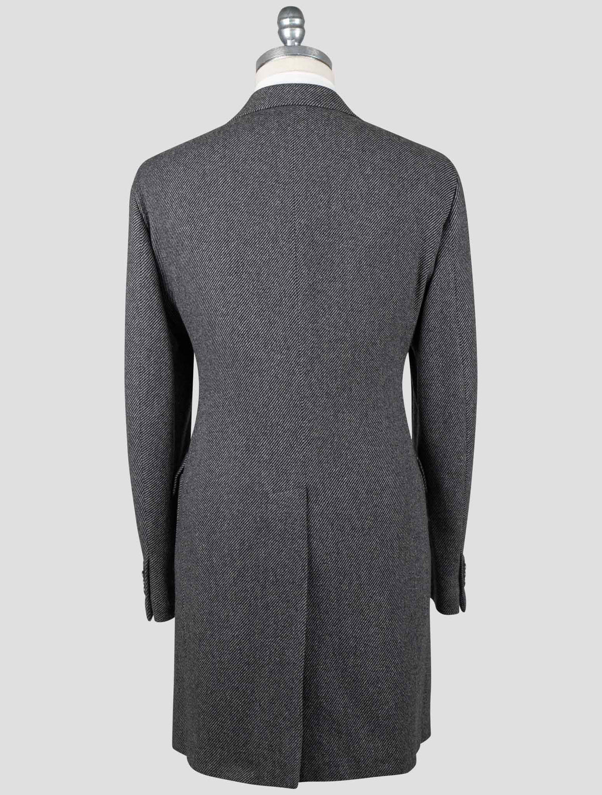 Isaia Gray Virgin Wool Overcoat