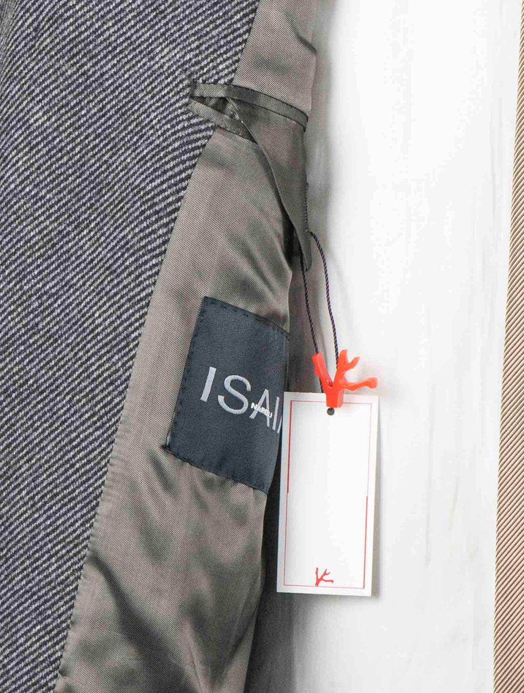 Isaia Gray Virgin Wool Overcoat