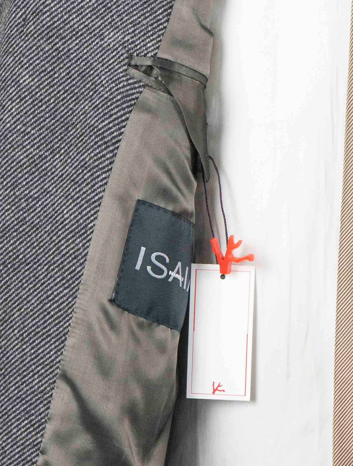 Isaia Gray Virgin Wool Overcoat
