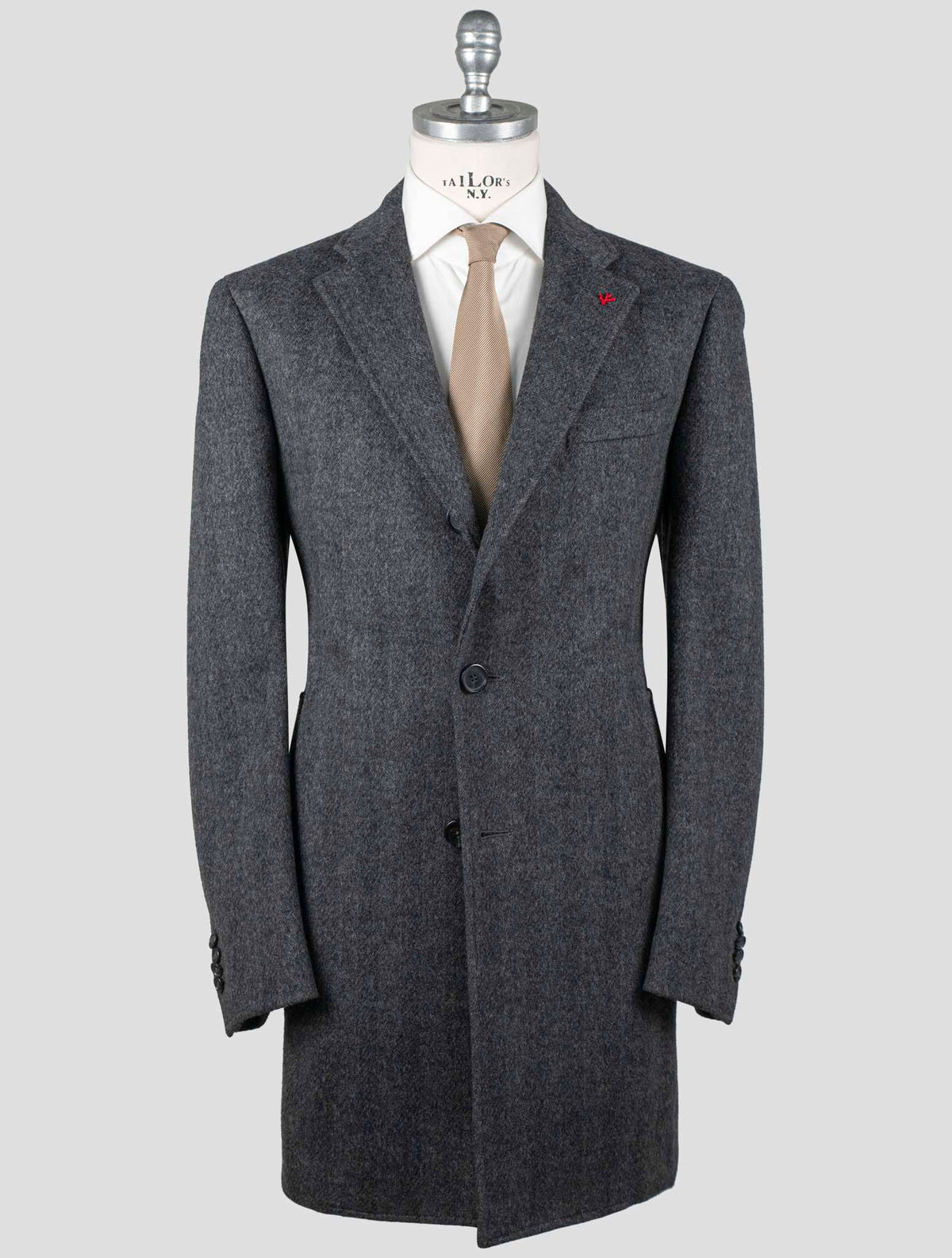 Isaia Gray Virgin Wool Overocat