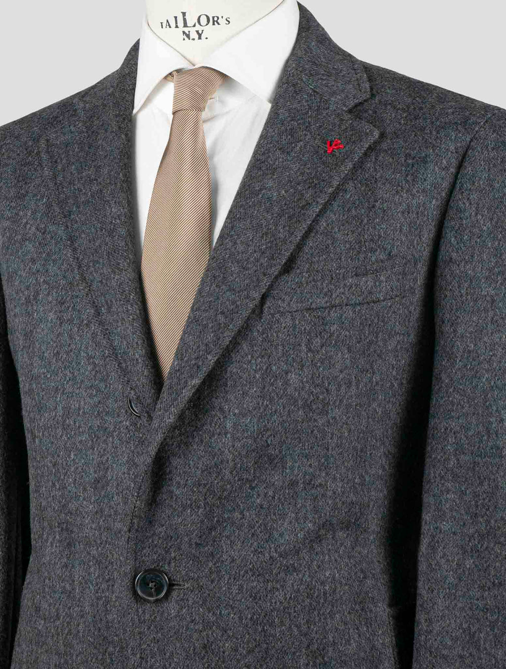 Isaia Gray Virgin Wool Overocat