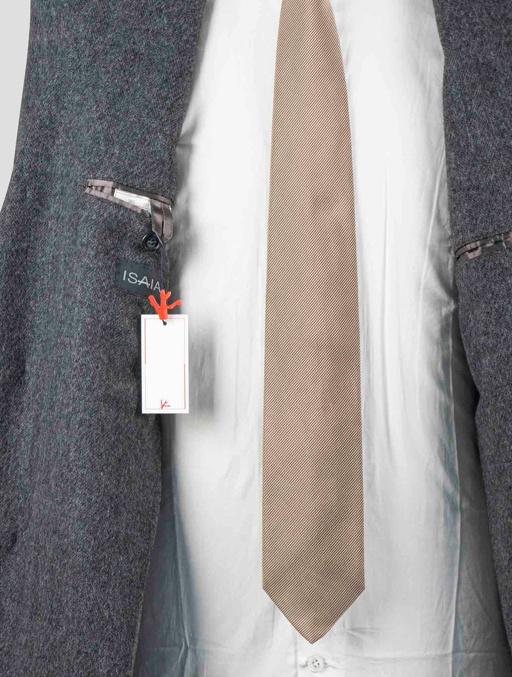 Isaia Gray Virgin Wool Overocat
