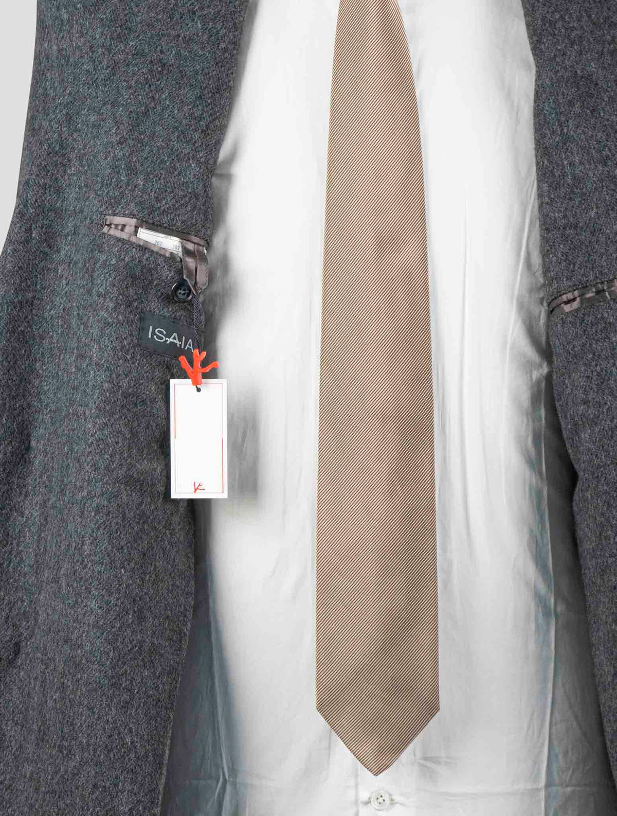 Isaia Gray Virgin Wool Overocat