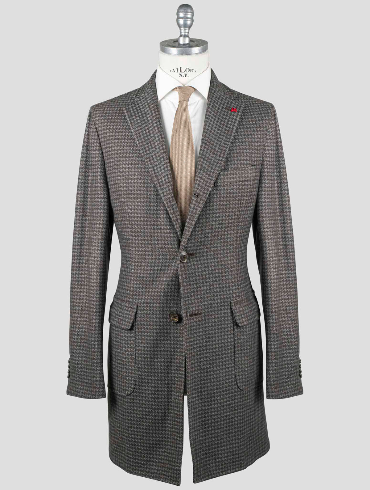 Isaia Isaia Gray Wool Pa Overcoat Gray 000
