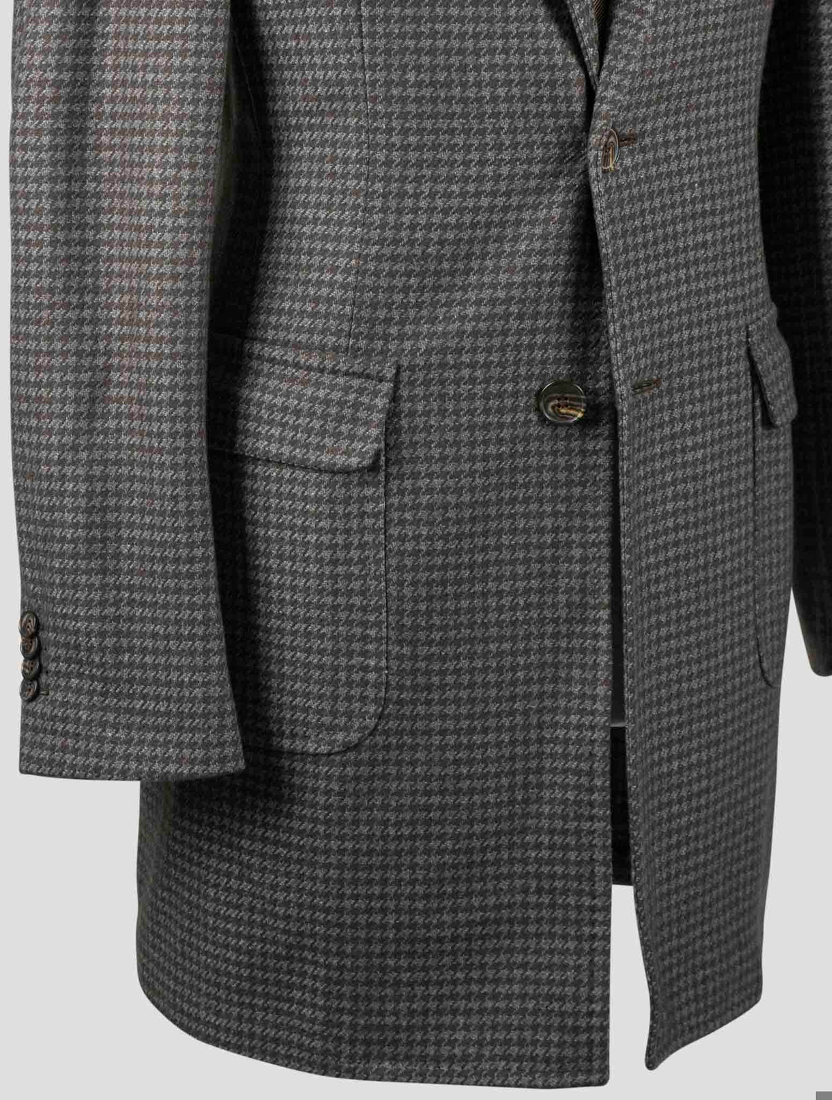 Isaia Gray Wool Pa Overcoat
